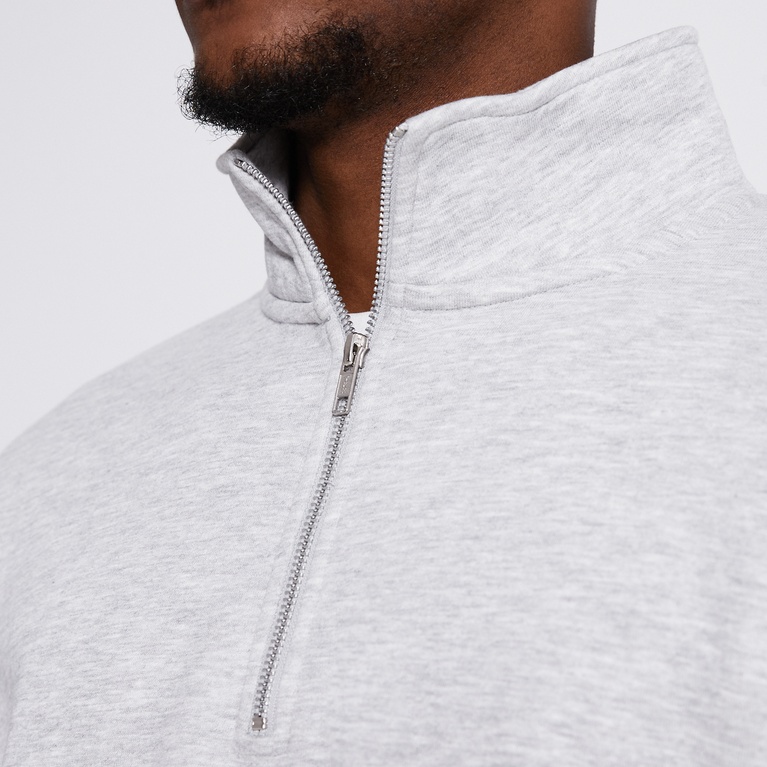 Half Zip Sweatshirt "Frank" Grey Melange
